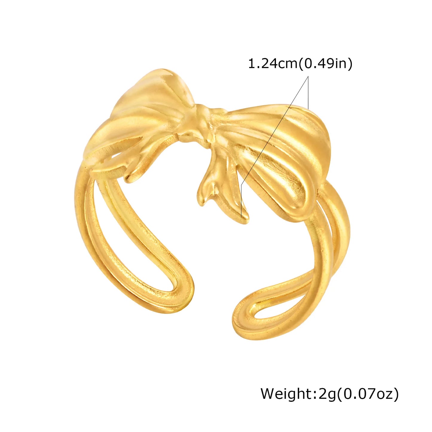 Vnox Stainless Steel Open Ring,Minimalist Irregular Bow Star Sunflower Plant Elements Curved Ring,Finger Jewelry Cute Gifts