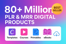 80+ Million PLR & MRR Digital Product Bundle | Canva Templates, Courses, Printables, Ebooks & More | Instant