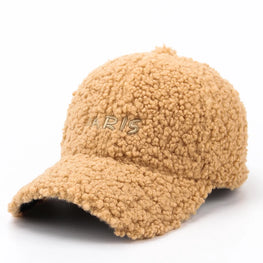 Women's Winter Baseball Cap - Paris Letter Velvet Snapback