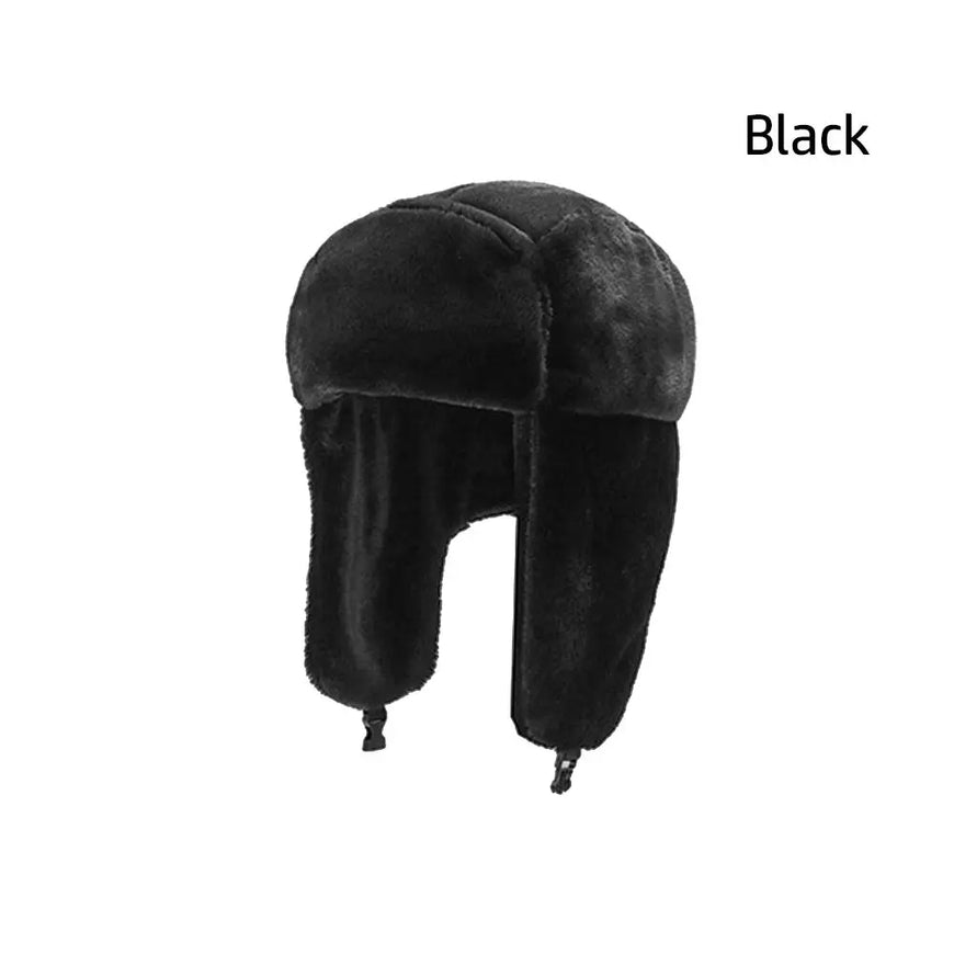 Men Women Thick Plush Bomber Hat Winter Hat Trapper Hats Warm Russian Ushanka Snow Caps Earflap Bonnet