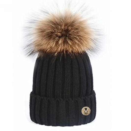 "Women’s Winter Knitted Beanie – Fleece Lined Ski Balaclava"