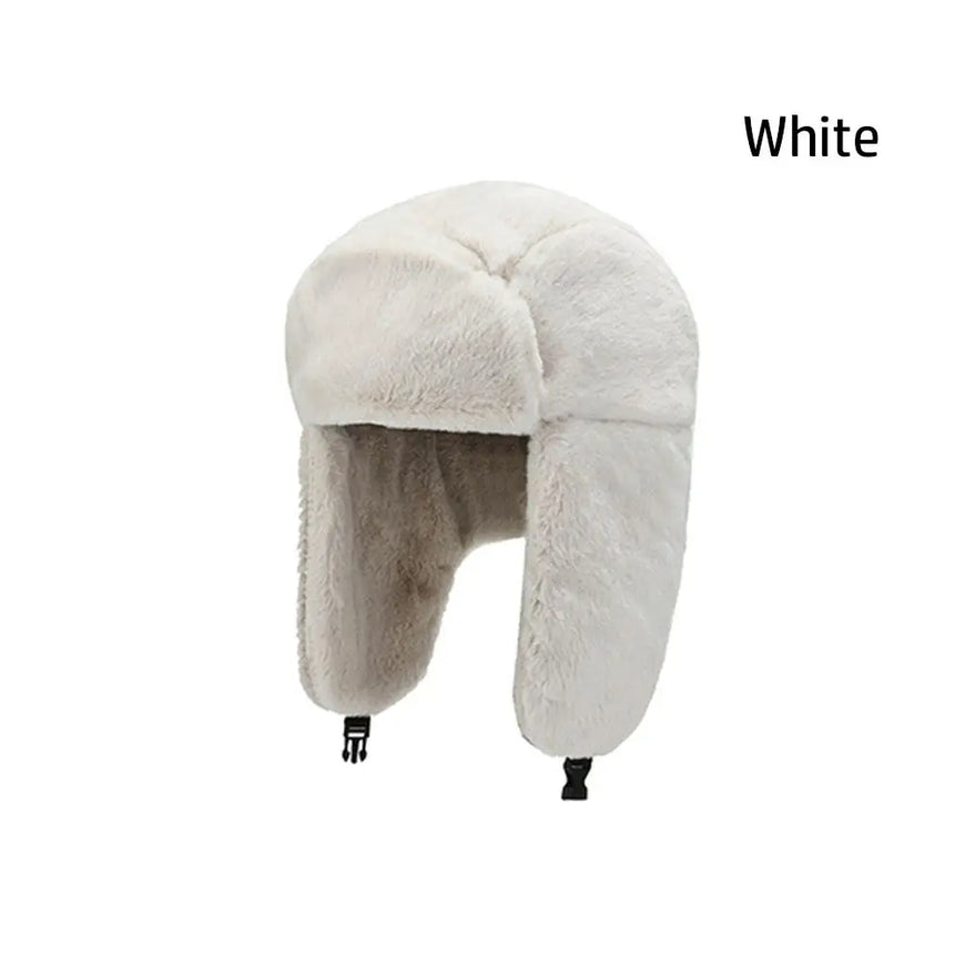 Men Women Thick Plush Bomber Hat Winter Hat Trapper Hats Warm Russian Ushanka Snow Caps Earflap Bonnet