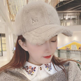 1pc Women Outdoor Skiing Warm Winter Knitted Fleece Lining Color Windproof Earflap Hat, Suitable for Cycling Sports,Daily Wear