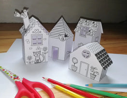 Printable Paper Houses for Kids | Cut, Color & Create Craft Activity