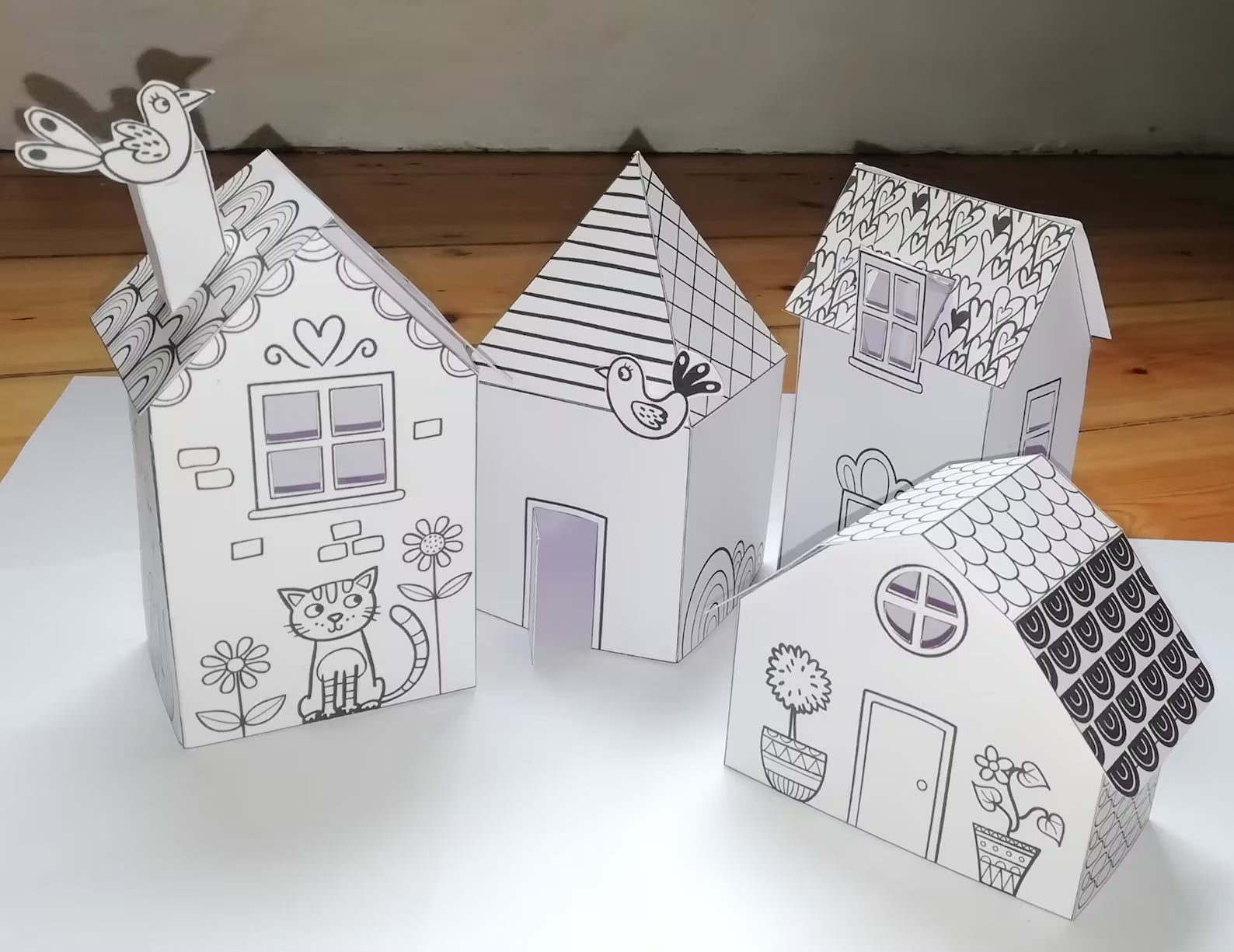 Printable Paper Houses for Kids | Cut, Color & Create Craft Activity