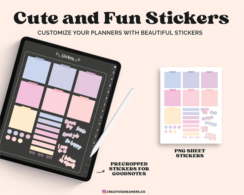 Digital Planner Goodnotes, Dark Digital Planner, Undated Digital Planner, Digital iPad Planner, Notability Planner, Goodnotes Planner