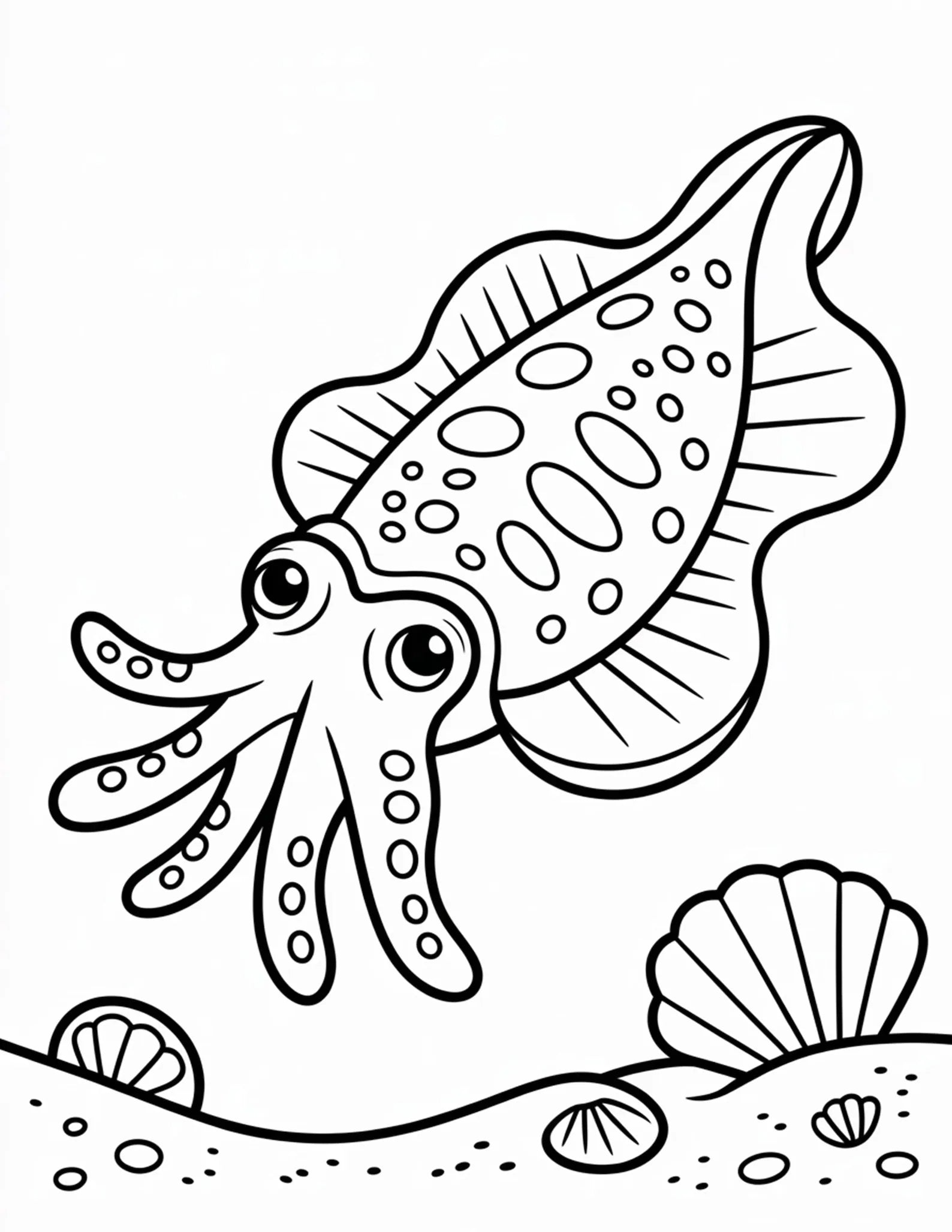 100 Cute Ocean Animals Coloring Page