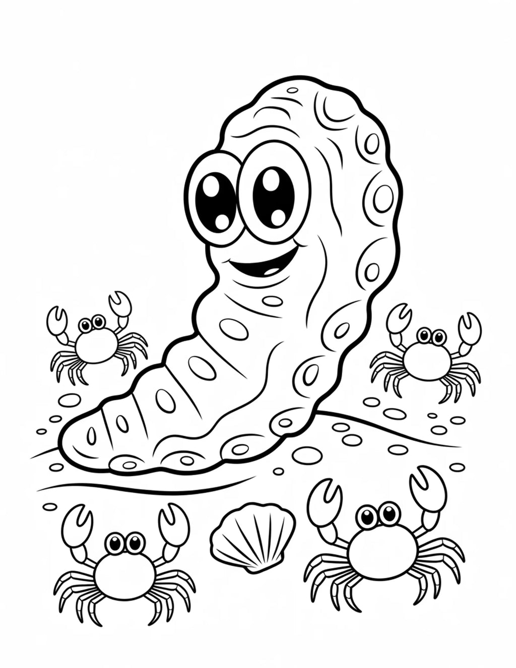 100 Cute Ocean Animals Coloring Page