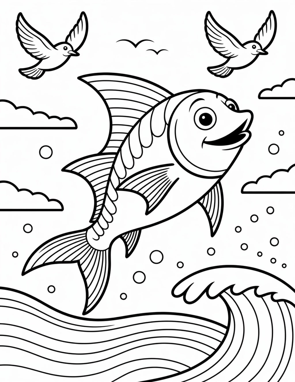 100 Cute Ocean Animals Coloring Page