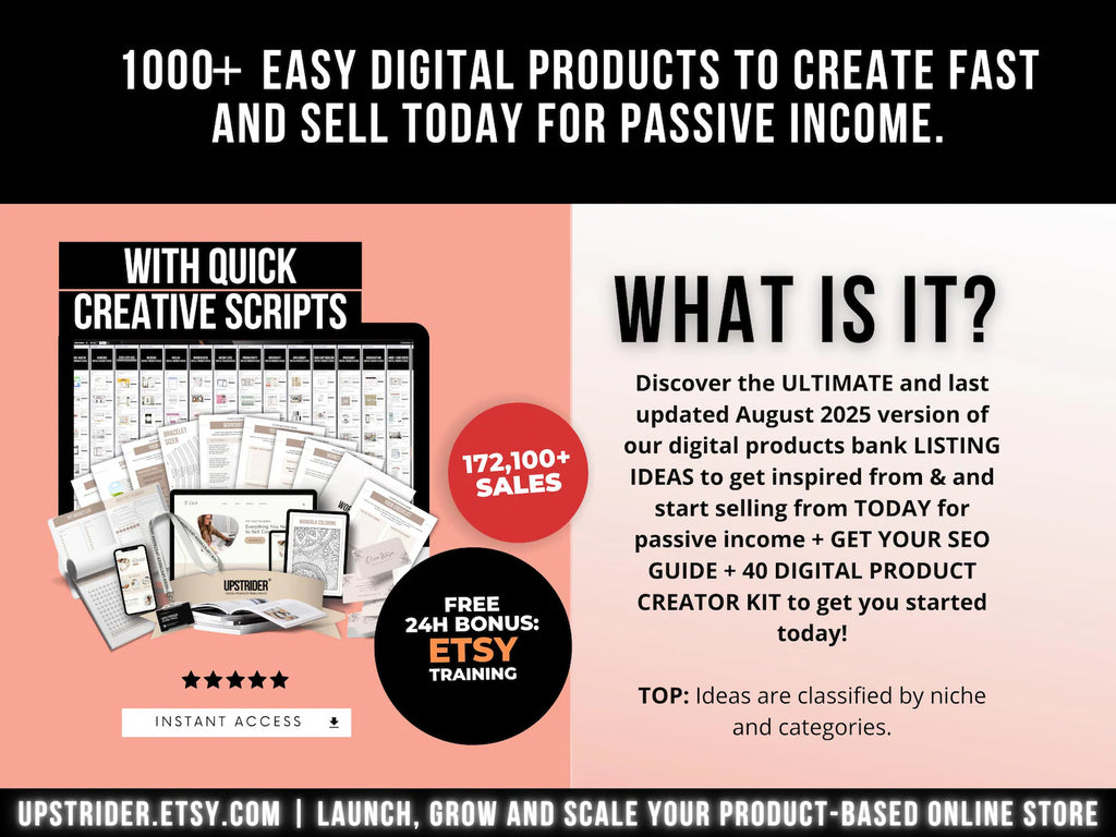 1000 Profitable Digital Products to Create & Sell | Etsy & Passive Income Ideas