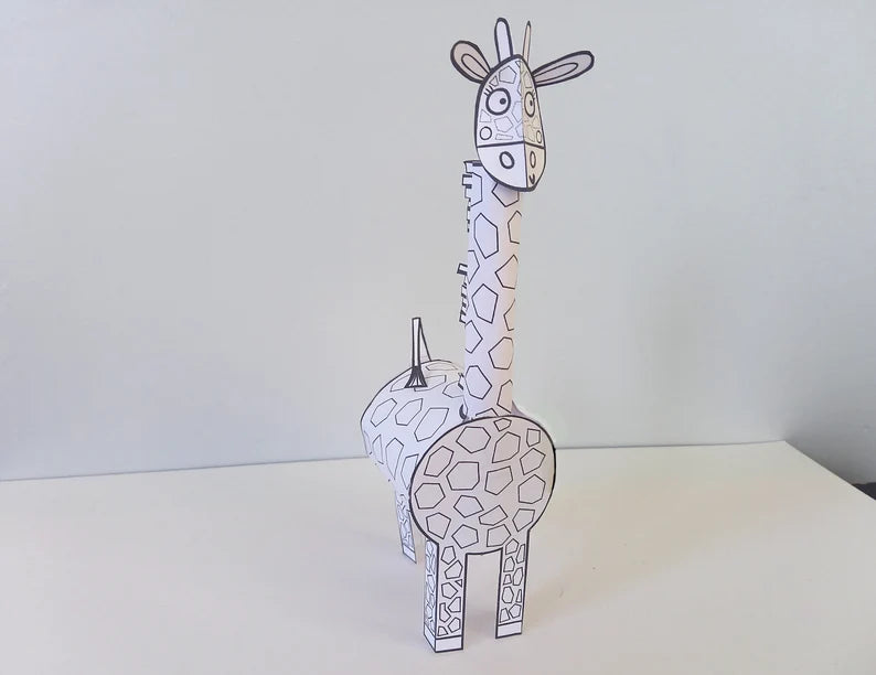 Printable Animal Crafts | Coloring & Cutting Activity for Kids