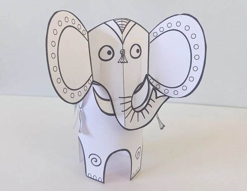Printable Animal Crafts | Coloring & Cutting Activity for Kids