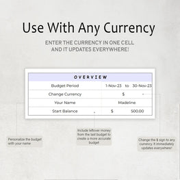 Budget Planner Google Sheet Monthly Budget Spreadsheet Paycheck Budget Template Simple Weekly Financial Planner Beginners Biweekly Budgeting