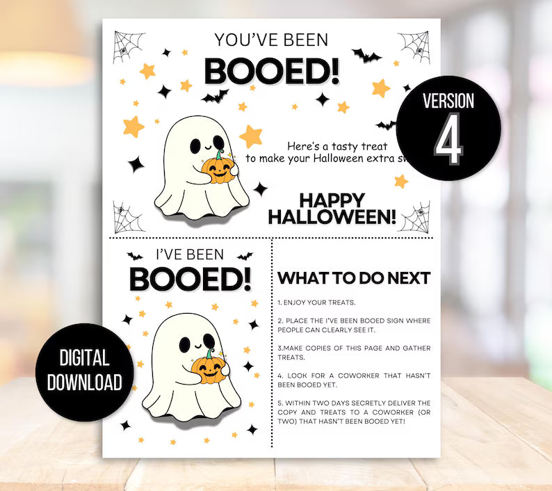 You've Been Boo'd Printable Halloween Kit, I've Been Booed Coworker Edition, You've Been Booed Printable, Halloween Boo Game, Booed Bundle