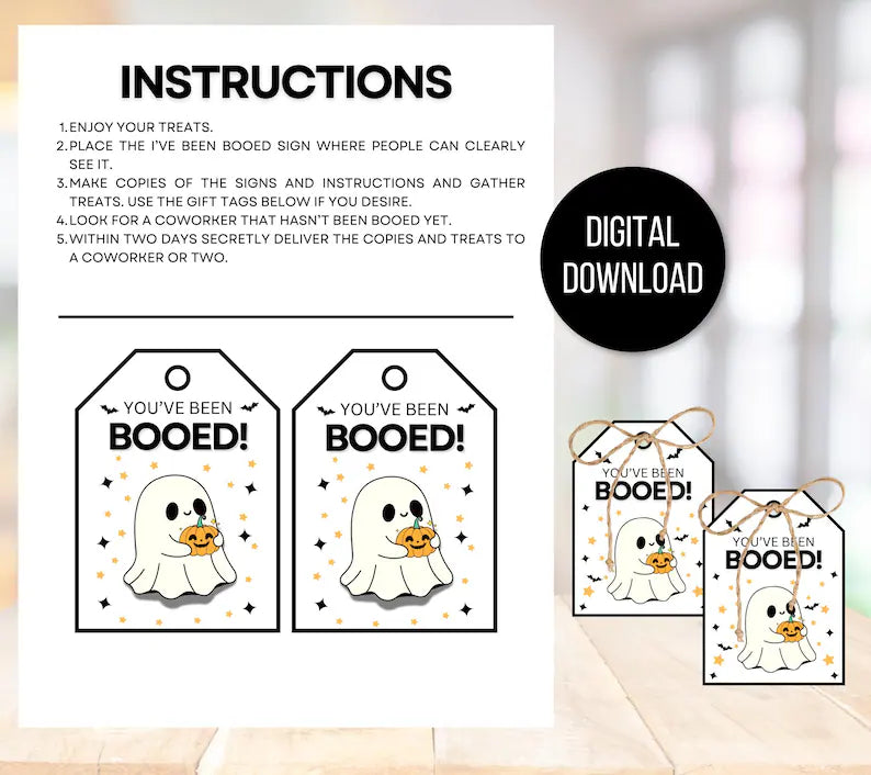 You've Been Boo'd Printable Halloween Kit, I've Been Booed Coworker Edition, You've Been Booed Printable, Halloween Boo Game, Booed Bundle