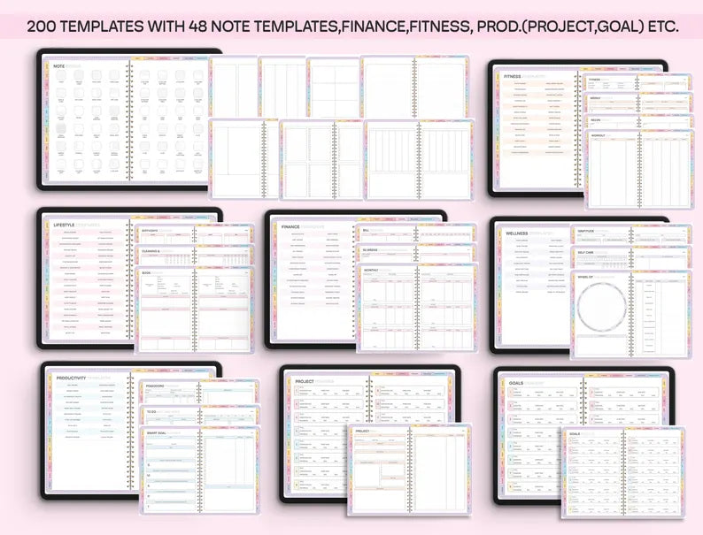 All-in-One Digital Planner 2025, 2026, 2027, Digital Planner, Digital Journal, Digital Goodnotes Template, Weekly, Daily Planner, Notability