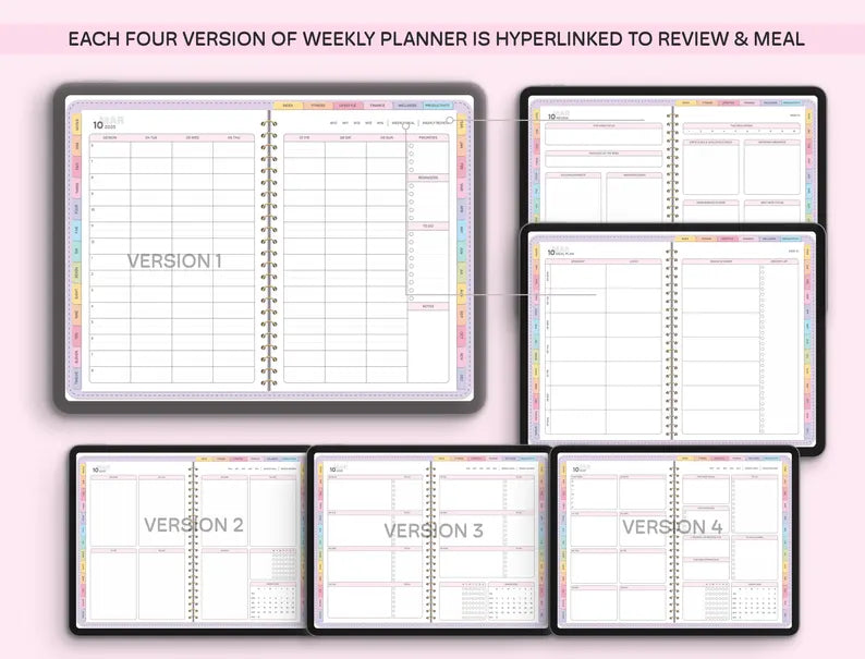All-in-One Digital Planner 2025, 2026, 2027, Digital Planner, Digital Journal, Digital Goodnotes Template, Weekly, Daily Planner, Notability