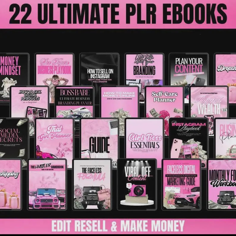 22 ebooks Digital Boss Girl Bundle – Editable PLR/MMR