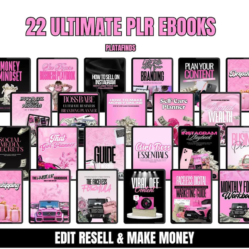 22 ebooks Digital Boss Girl Bundle – Editable PLR/MMR