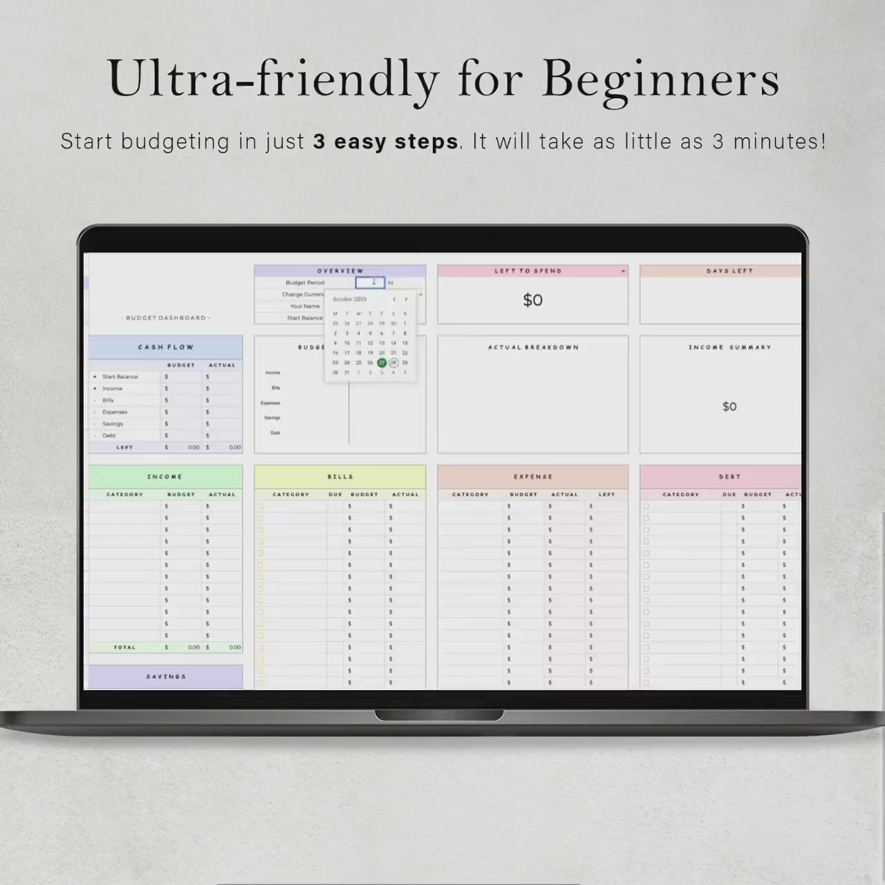 Budget Planner Google Sheet Monthly Budget Spreadsheet Paycheck Budget Template Simple Weekly Financial Planner Beginners Biweekly Budgeting
